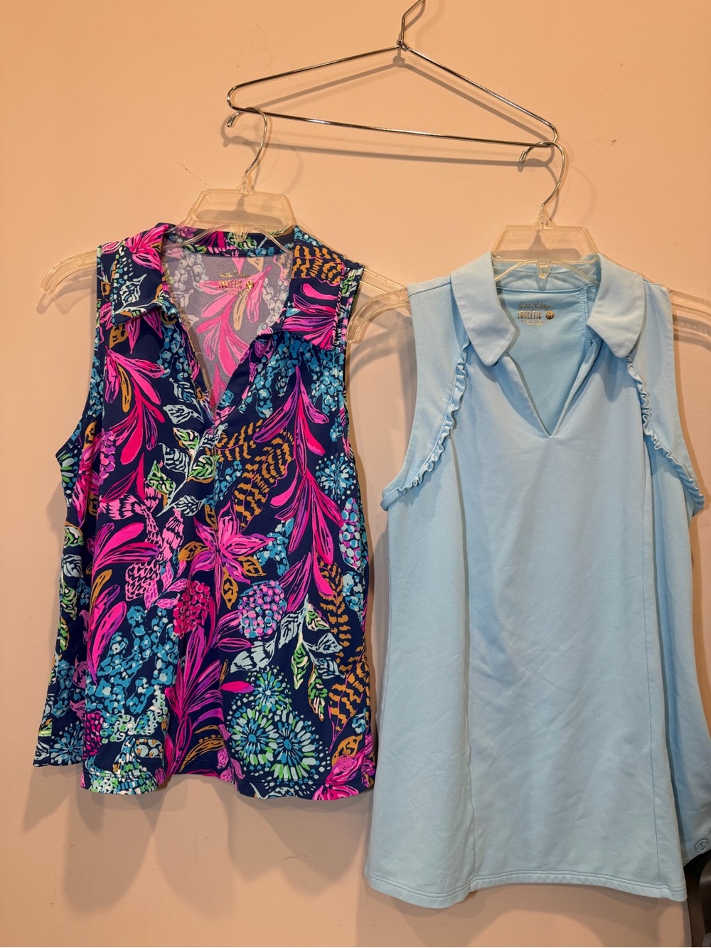 Lily Pulitzer Bundle Sky Blue and Navy with Bright Pink/Blue/Purple Luxletic M
